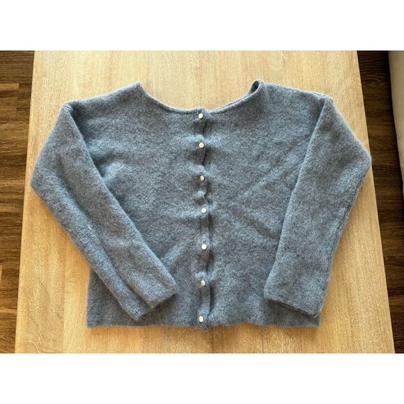 Sezane Gaspard Cardigan in Vintage Blue Size Medium - Picture 2 of 9